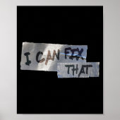 Funny Dad Shirt Duct Tape I Can Fix That Gift  Poster (Voorkant)