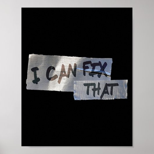 Funny Dad Shirt Duct Tape I Can Fix That Gift  Poster (Voorkant)