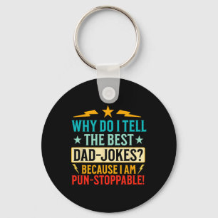 Funny Dad Shirt met woordspelingen (op de rug) Vad Sleutelhanger