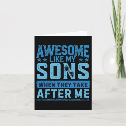 Funny Dad Shirt van Sons Mannen Funny Fathers Day Kaart (Voorkant)