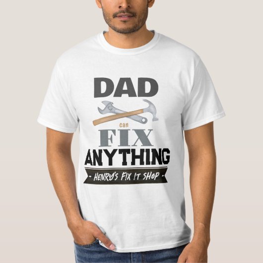 Funny Dad Simple Mannen Custom T-shirt (Voorkant)