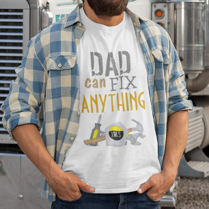 Funny Dad Simple Mannen Tools Custom Monogram T-shirt