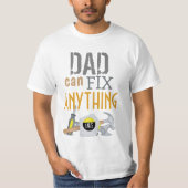 Funny Dad Simple Mannen Tools Custom Monogram T-shirt (Voorkant)