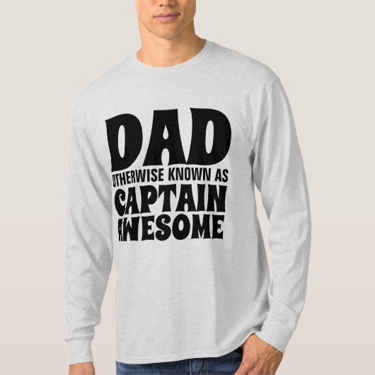 FUNNY DAD T-Shirts CAPTAINE GEWELDIGE (Voorkant)