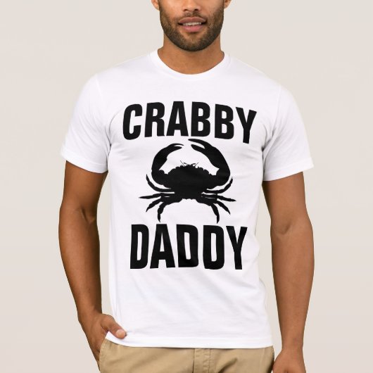 FUNNY DAD T-Shirts, CRABBY DADDY T-shirt (Voorkant)