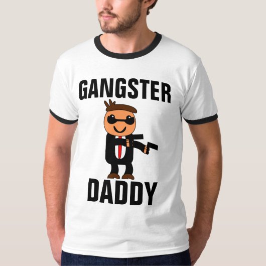 Funny DAD T-Shirts, GANGSTER DADDY T-shirt (Voorkant)