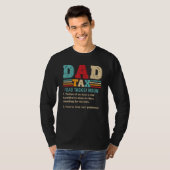 Funny Dad Tax Definition Apparel, Funny Fathers Da T-shirt (Voorkant volledig)