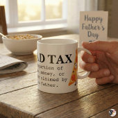 Funny "Dad Tax" Definition & Cute Pizza Graphic Cu Koffiemok