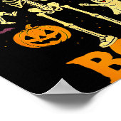 Funny Dad To The Bone Skeleton With Kids Halloween Poster (Hoek)
