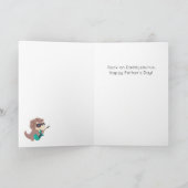 Funny Dad You Rock Dinosaur Pun Vaderdag Kaart (Binnen)