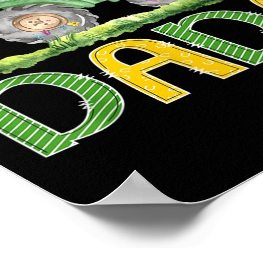 Funny Dada Birthday Boy Tractor Farm Truck Matchin Poster (Hoek)