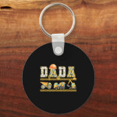 Funny Dada Construction Excavator Kids Matching Fa Sleutelhanger (Voorkant)