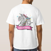 Funny Dadacorn Unicorn T-shirt - Fierce Protective (Achterkant)