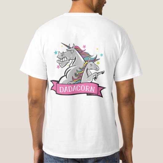 Funny Dadacorn Unicorn T-shirt - Fierce Protective (Achterkant)