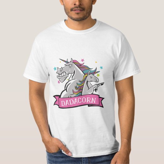 Funny Dadacorn Unicorn T-shirt - Fierce Protective (Voorkant)