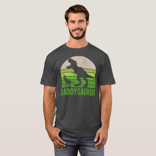 Funny Daddy Dinosaur Daddysaurus Father's Day T-shirt (Voorkant volledig)