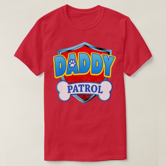 Funny DADDY Patrol Dog Mam Pap voor Mannen T-shirt (Design voorkant)