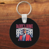 Funny Daddy's Home Trump Pink 2024 Take America Ck Sleutelhanger (Voorkant)