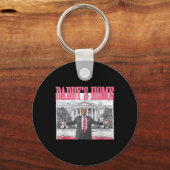 Funny Daddy's Home Trump Pink 2024 Take America Ck Sleutelhanger (Voorkant)