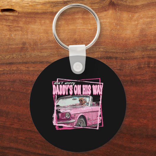 Funny Daddy's Home Trump Pink 2024 Take America CK Sleutelhanger (Voorkant)