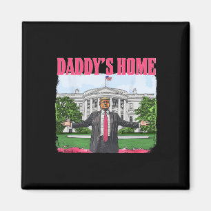 Funny Daddy's Home Trump Roze 2024 Witte Huis Com Magneet