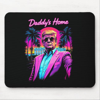 Funny Daddys Home Witte Huis Trump Roze 2024 Retr Muismat