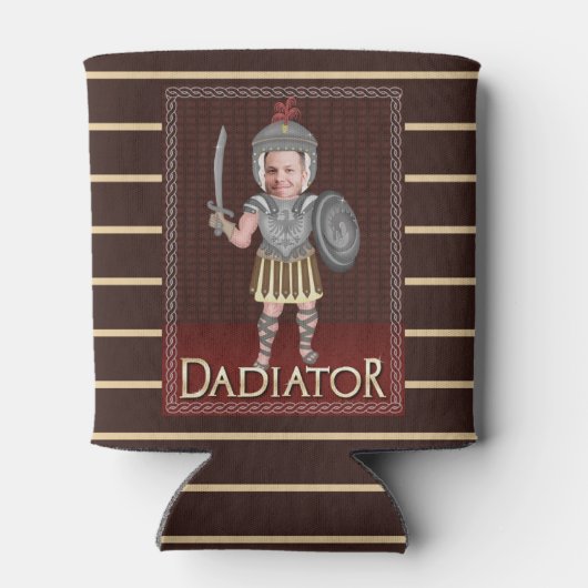 Funny Dadiator Vaderdag | Aangepaste foto voor vad Blikjeskoeler (Achterkant)