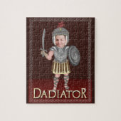 Funny Dadiator Vaderdag | Aangepaste foto voor vad Legpuzzel (Verticaal)