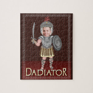 Funny Dadiator Vaderdag   Aangepaste foto voor vad Legpuzzel