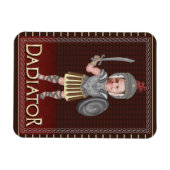 Funny Dadiator Vaderdag | Aangepaste foto voor vad Magneet (Horizontaal)