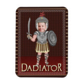 Funny Dadiator Vaderdag | Aangepaste foto voor vad Magneet (Verticaal)