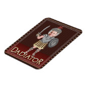 Funny Dadiator Vaderdag | Aangepaste foto voor vad Magneet (Linkerzijde)