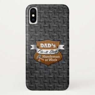 Funny Dad's Fix-it Shop Handy Man Vaderdag iPhone X Hoesje