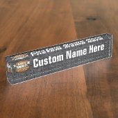 Funny Dad's Fix-it Shop Handy Man Vaderdag Naambordje (Zijkant)