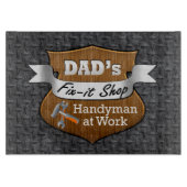 Funny Dad's Fix-it Shop Handy Man Vaderdag Snijplank (Voorkant)