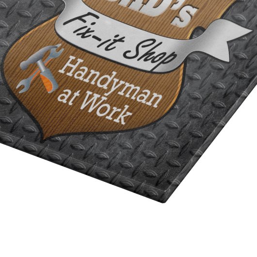 Funny Dad's Fix-it Shop Handy Man Vaderdag Snijplank (Hoek)