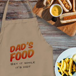 Funny Dad's Food Get it Terwijl het Hot BBQ Schort