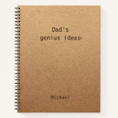 Funny Dad's Genius Ideas Personalized Notitieboek (Voorkant)