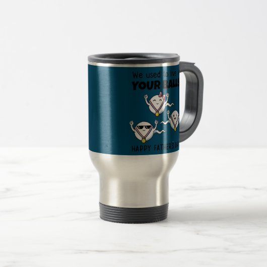 Funny Dads Jokes Vaderdag waar we vroeger in leefd Reisbeker (Voorkant rechts)