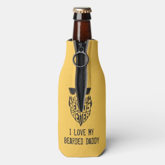 FUNNY DADS WITH BEARDS ARE BETTER FATHERS DAY FLESJESKOELER (Fles Achterkant)