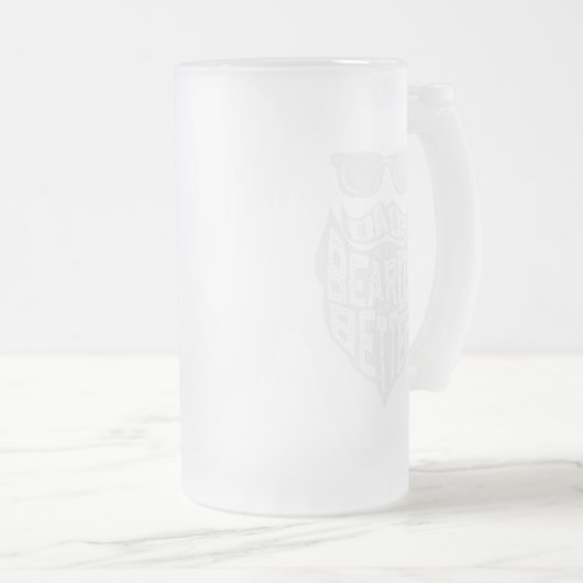 FUNNY DADS WITH BEARDS ARE BETTER FATHERS DAY MATGLAS BIERPUL (Voorkant rechts)