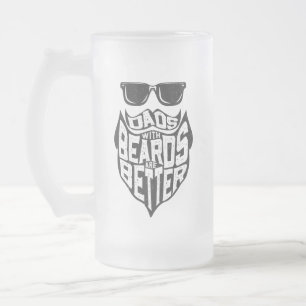 FUNNY DADS WITH BEARDS ARE BETTER FATHERS DAY MATGLAS BIERPUL
