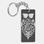 FUNNY DADS WITH BEARDS ARE BETTER FATHERS DAY SLEUTELHANGER (Voorkant Links)
