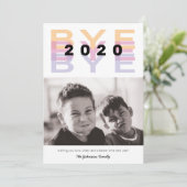 Funny "Dag 2020" Colorful Single Photo Feestdagenkaart (Staand voorkant)