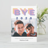 Funny "Dag 2020" Trendy Single Photo Feestdagenkaart (Staand voorkant)