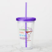 Funny Daiquiri Cocktail Quote Acryl Drinkbeker (Voorkant)