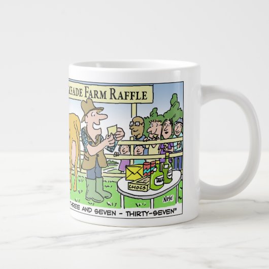 Funny Dairy Farmer over Boerderij Open Day Grote Koffiekop (Rechts)