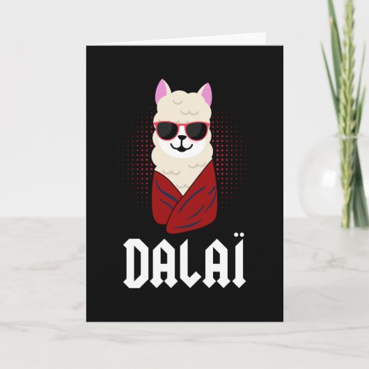 Funny Dalai Lama Alpaca Cadeau Llamaste Cool Kaart (Voorkant)