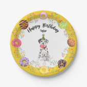 Funny Dalmatian Birthday Party Paper Bord (Voorkant)