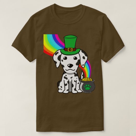 Funny Dalmatian Celebrates St Patricks Day T-shirt (Design voorkant)